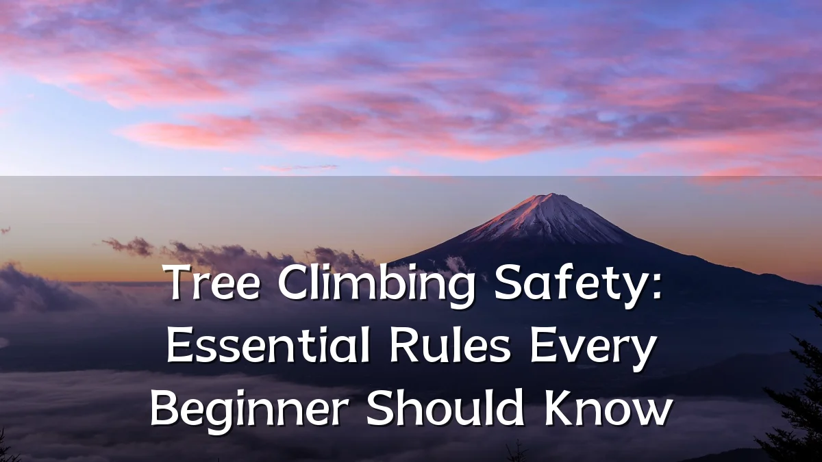 Tree Climbing Safety: Essential Rules Every Beginner Should Know