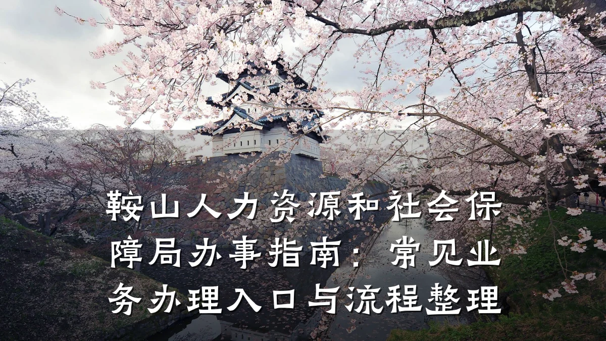 鞍山人力资源和社会保障局办事指南:常见业务办理入口与流程整理