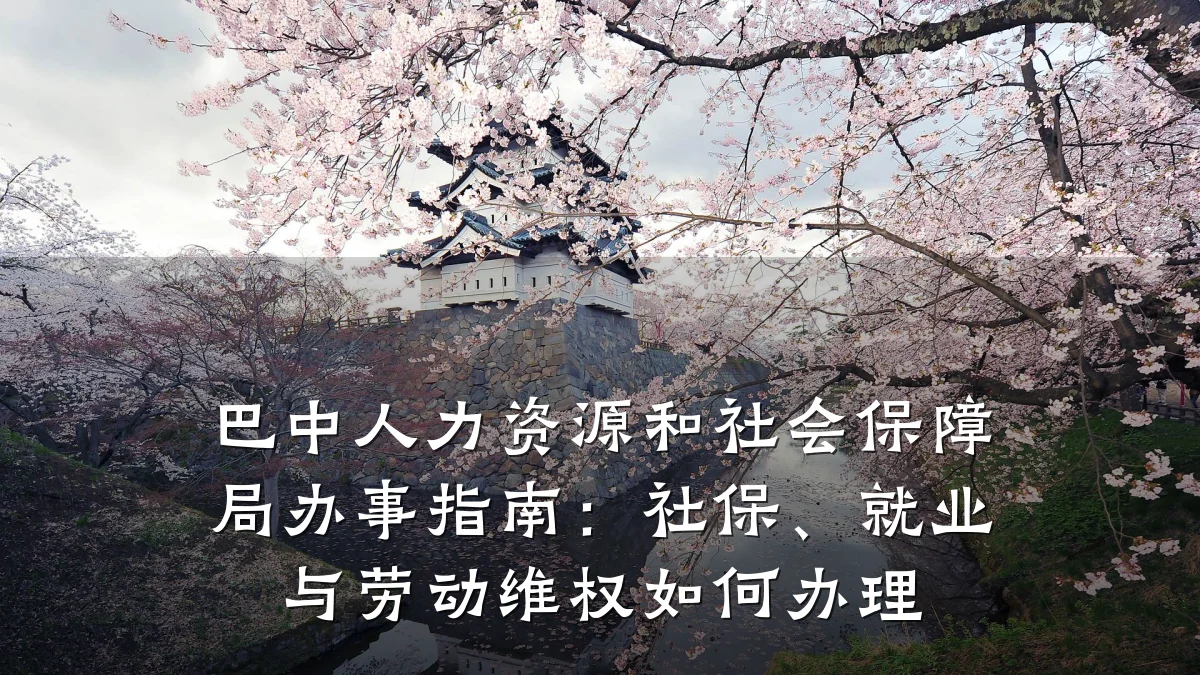 巴中人力资源和社会保障局办事指南:社保、就业与劳动维权如何办理