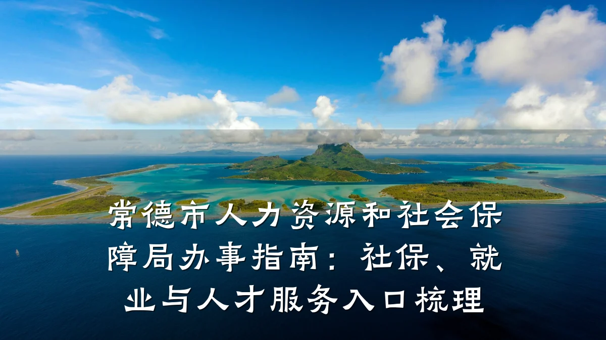 常德市人力资源和社会保障局办事指南:社保、就业与人才服务入口梳理