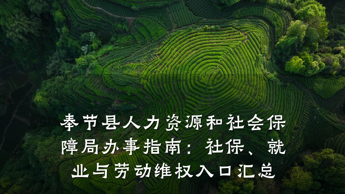 奉节县人力资源和社会保障局办事指南:社保、就业与劳动维权入口汇总