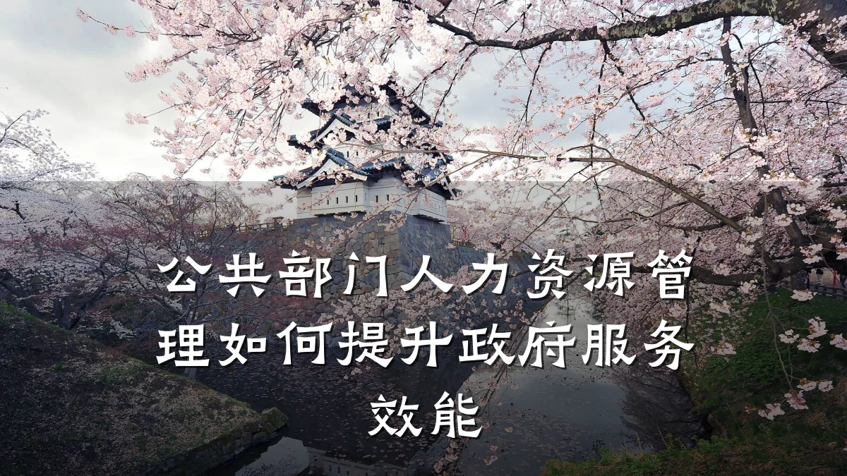 公共部门人力资源管理如何提升政府服务效能