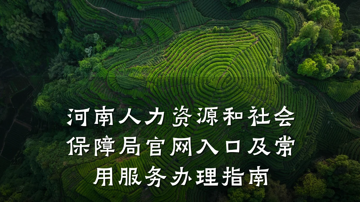 河南人力资源和社会保障局官网入口及常用服务办理指南
