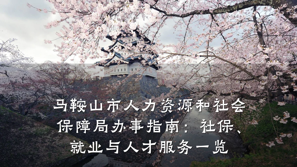 马鞍山市人力资源和社会保障局办事指南:社保、就业与人才服务一览