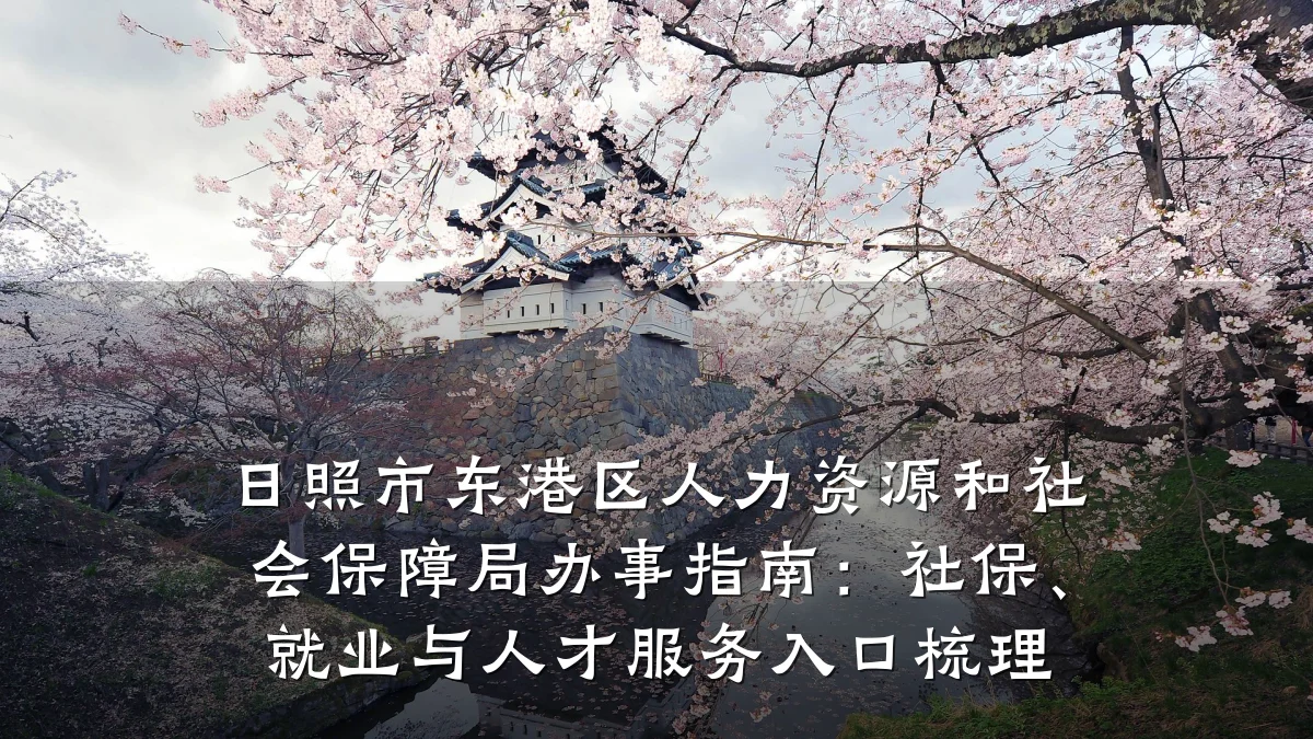 日照市东港区人力资源和社会保障局办事指南:社保、就业与人才服务入口梳理