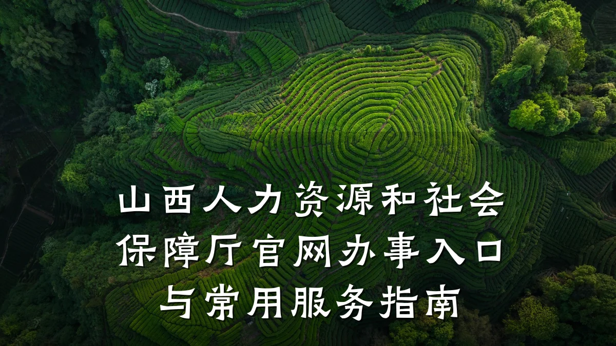 山西人力资源和社会保障厅官网办事入口与常用服务指南