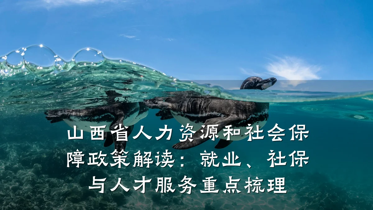 山西省人力资源和社会保障政策解读:就业、社保与人才服务重点梳理