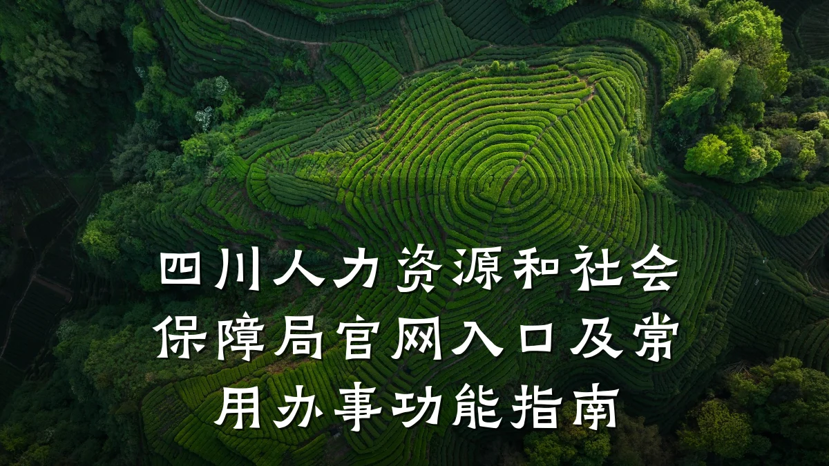 四川人力资源和社会保障局官网入口及常用办事功能指南
