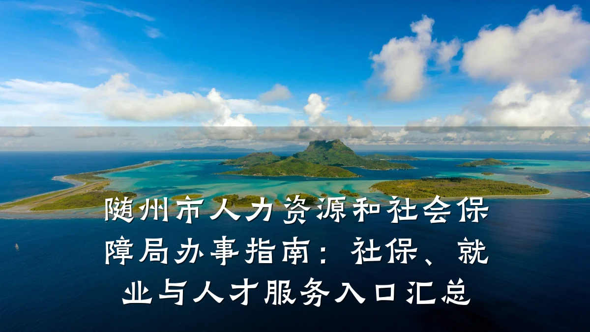 随州市人力资源和社会保障局办事指南:社保、就业与人才服务入口汇总