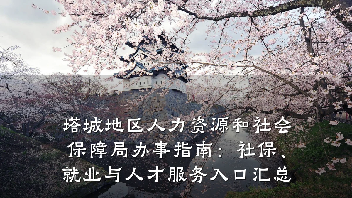 塔城地区人力资源和社会保障局办事指南:社保、就业与人才服务入口汇总