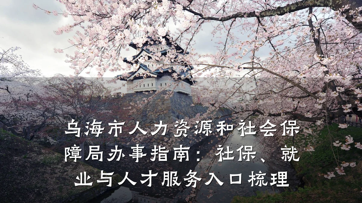 乌海市人力资源和社会保障局办事指南:社保、就业与人才服务入口梳理
