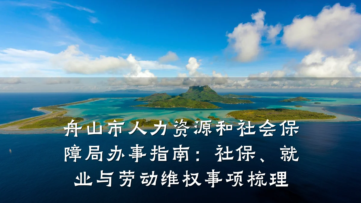 舟山市人力资源和社会保障局办事指南:社保、就业与劳动维权事项梳理