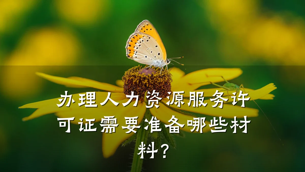 办理人力资源服务许可证需要准备哪些材料？