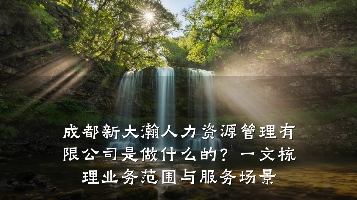 成都新大瀚人力资源管理有限公司是做什么的?一文梳理业务范围与服务场景
