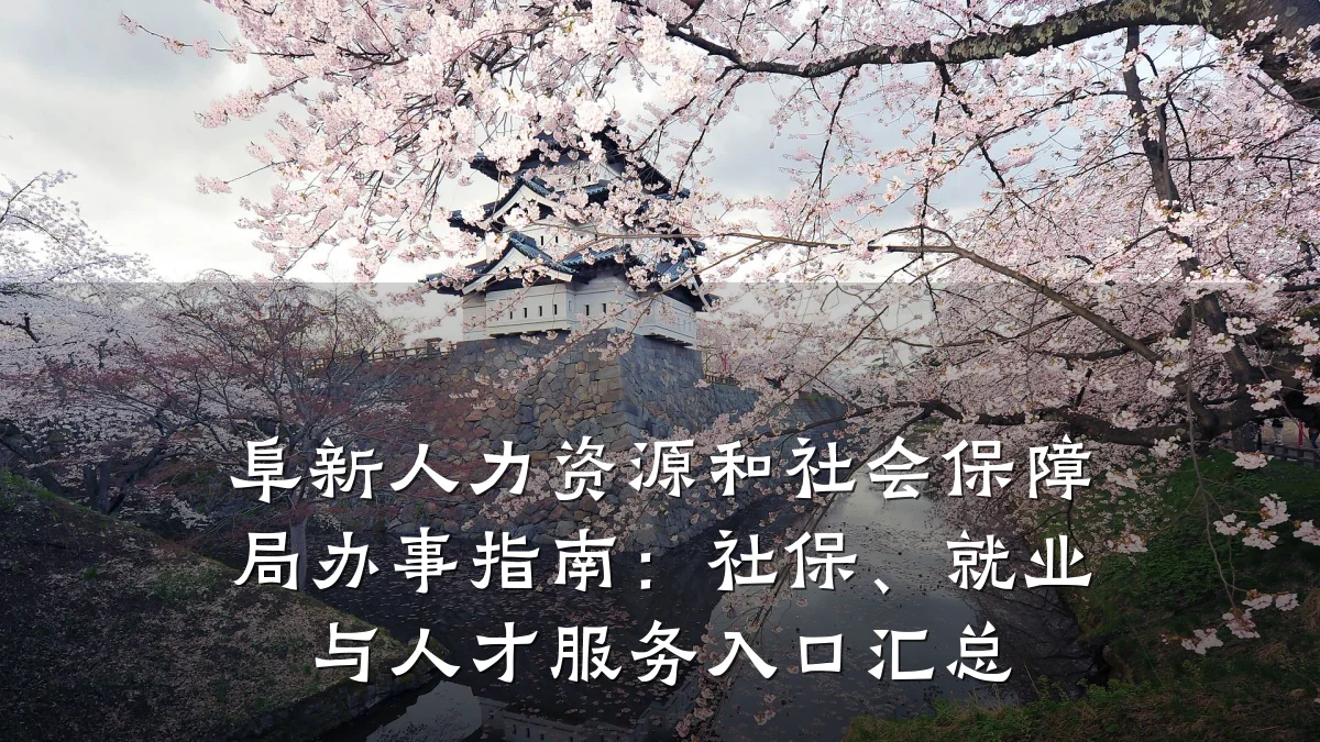阜新人力资源和社会保障局办事指南:社保、就业与人才服务入口汇总