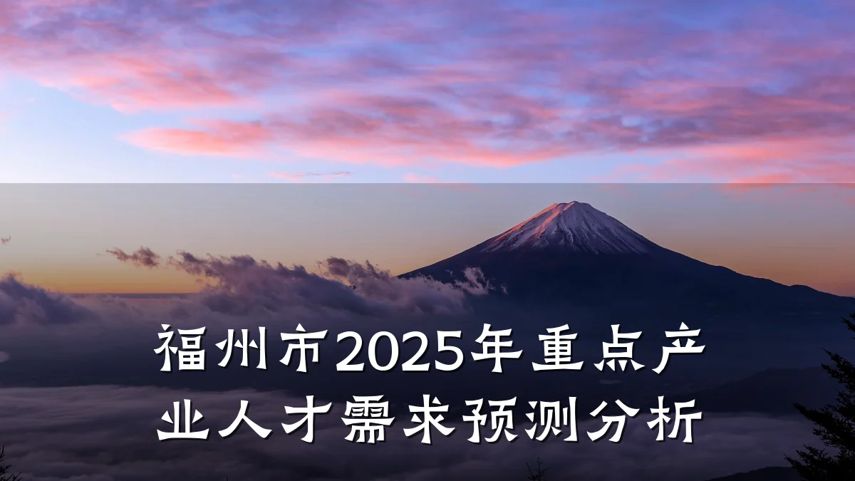 福州市2025年重点产业人才需求预测分析
