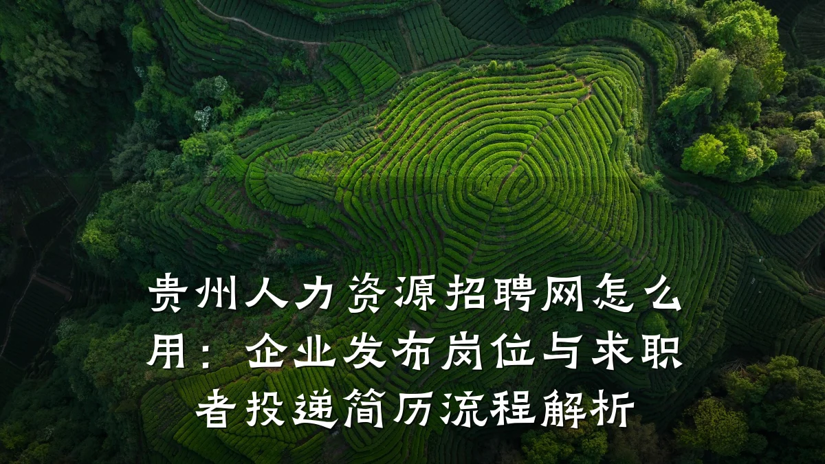 贵州人力资源招聘网怎么用:企业发布岗位与求职者投递简历流程解析