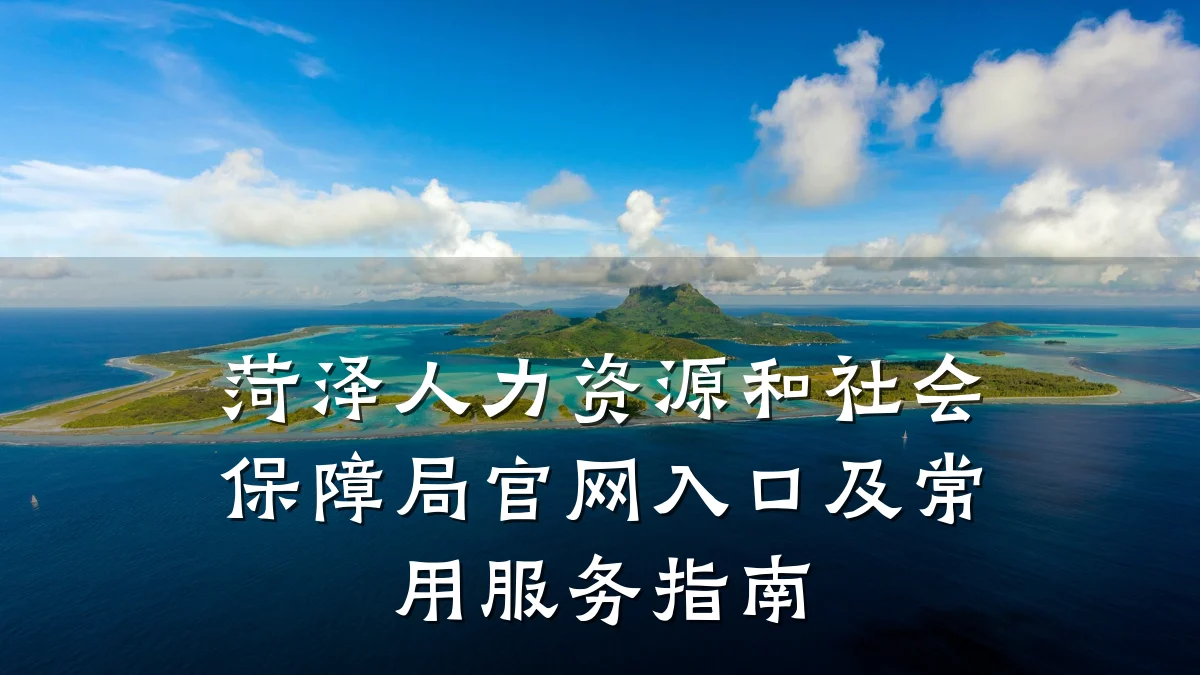 菏泽人力资源和社会保障局官网入口及常用服务指南