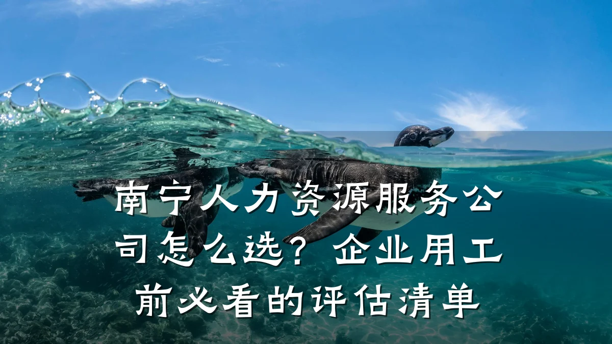 南宁人力资源服务公司怎么选?企业用工前必看的评估清单