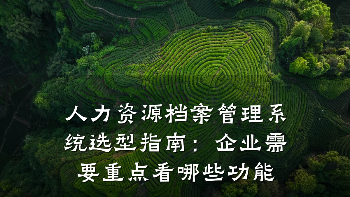 人力资源档案管理系统选型指南：企业需要重点看哪些功能