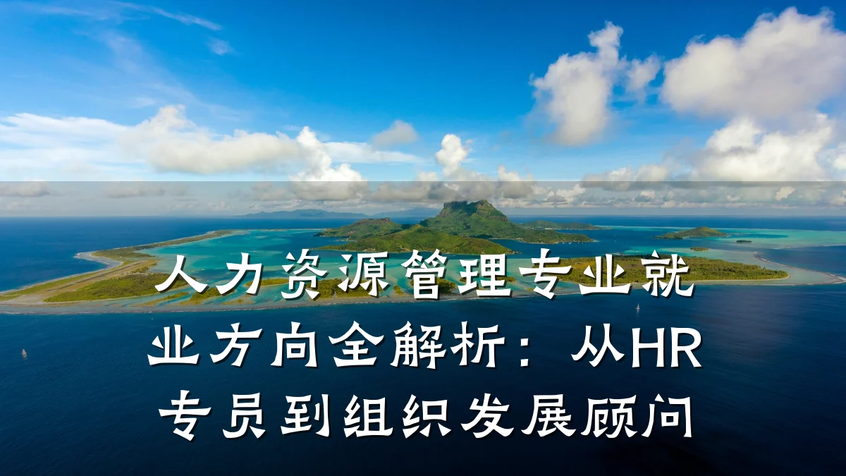人力资源管理专业就业方向全解析：从HR专员到组织发展顾问