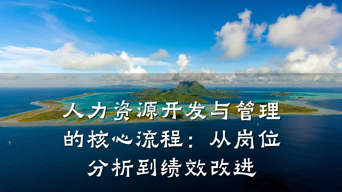 人力资源开发与管理的核心流程:从岗位分析到绩效改进