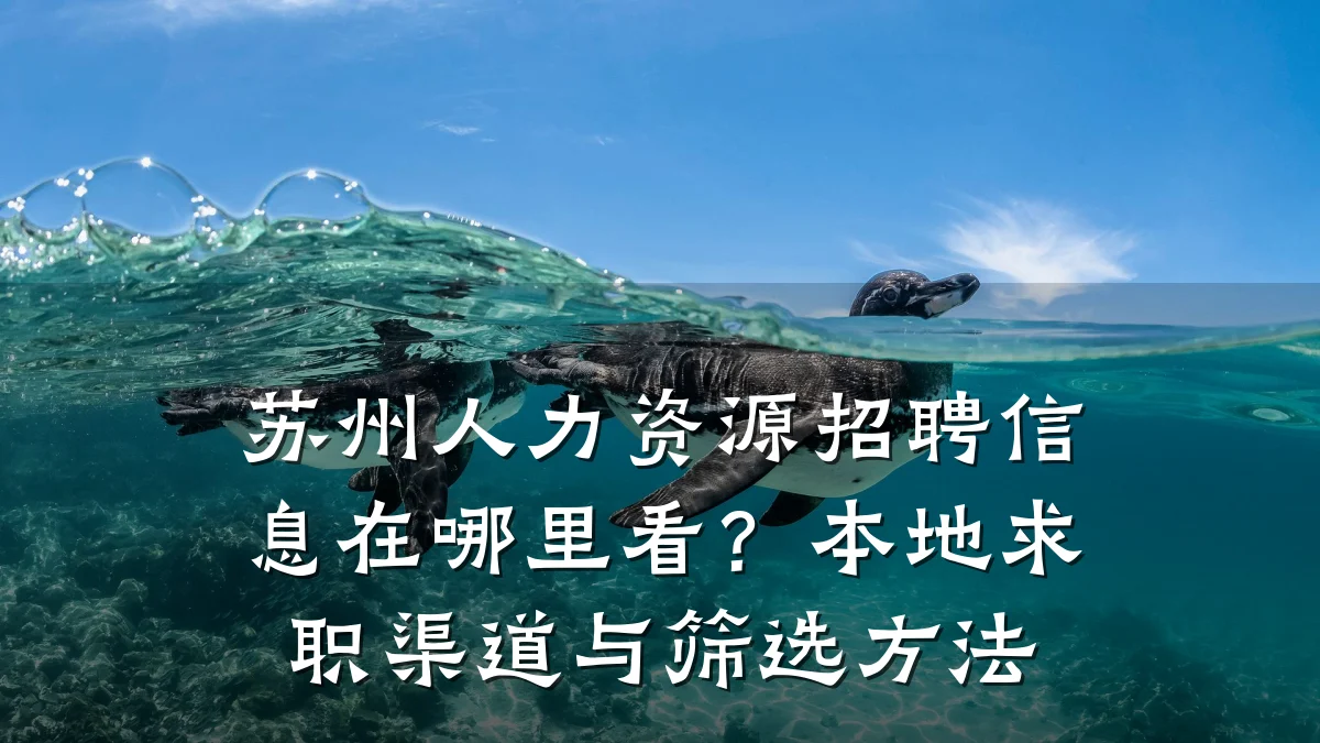 苏州人力资源招聘信息在哪里看?本地求职渠道与筛选方法