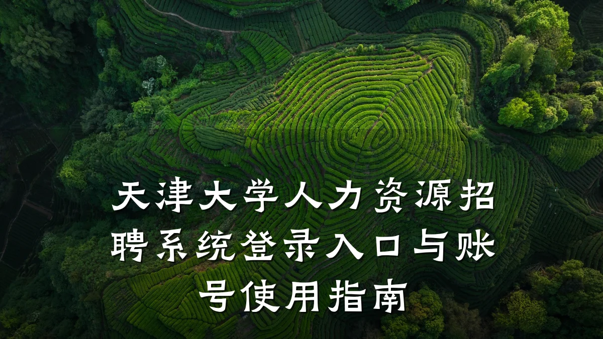 天津大学人力资源招聘系统登录入口与账号使用指南