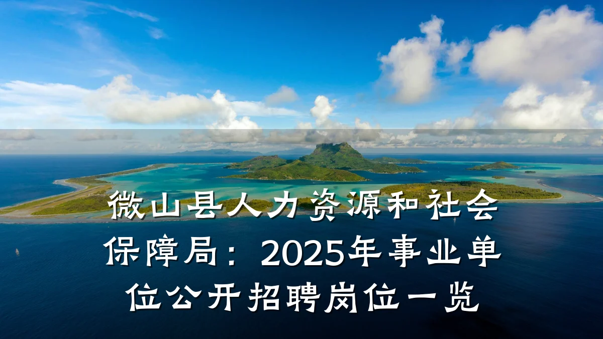 微山县人力资源和社会保障局:2025年事业单位公开招聘岗位一览