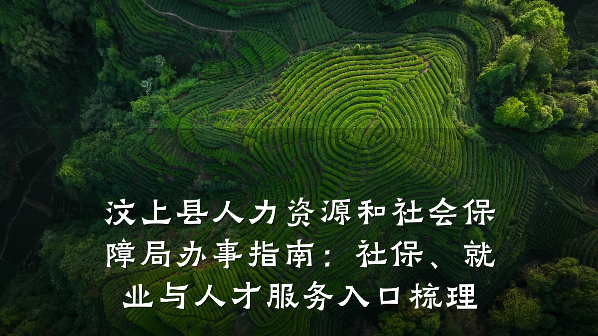 汶上县人力资源和社会保障局办事指南:社保、就业与人才服务入口梳理