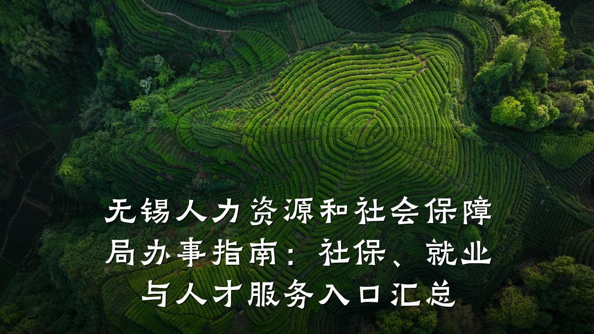 无锡人力资源和社会保障局办事指南:社保、就业与人才服务入口汇总