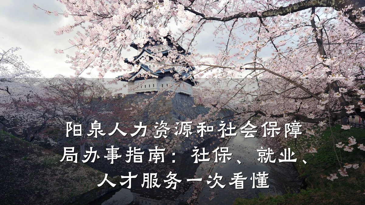 阳泉人力资源和社会保障局办事指南:社保、就业、人才服务一次看懂