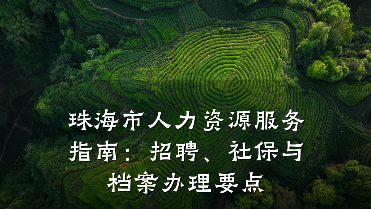 珠海市人力资源服务指南:招聘、社保与档案办理要点