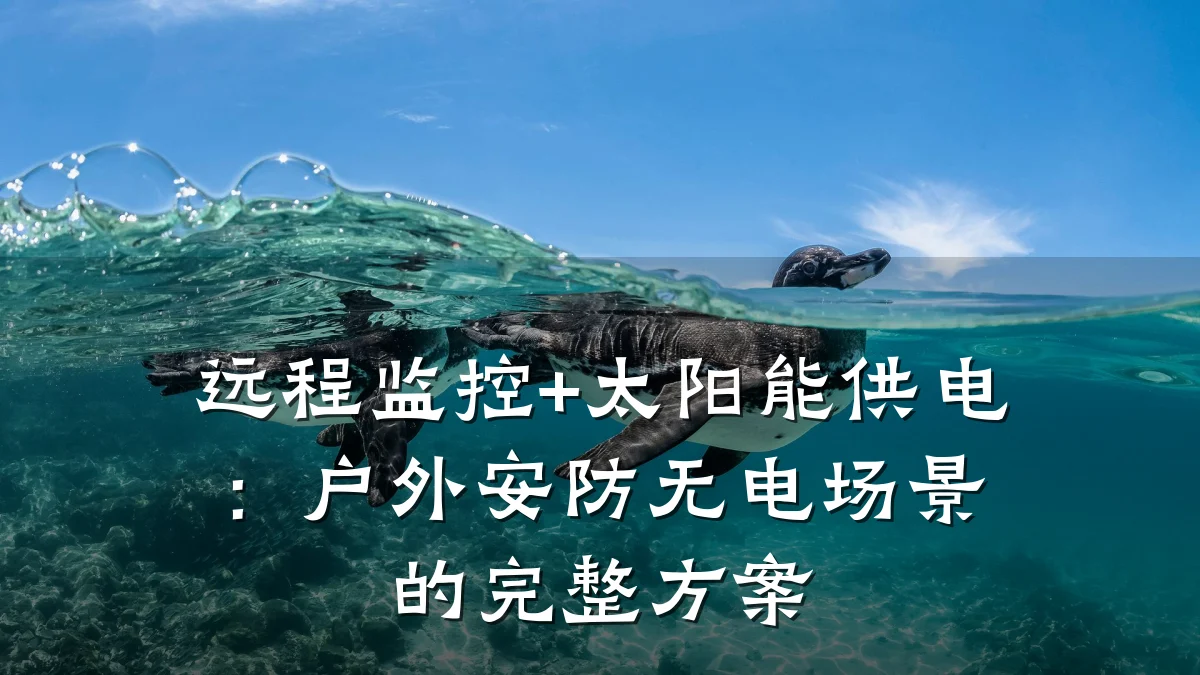 远程监控+太阳能供电：户外安防无电场景的完整方案