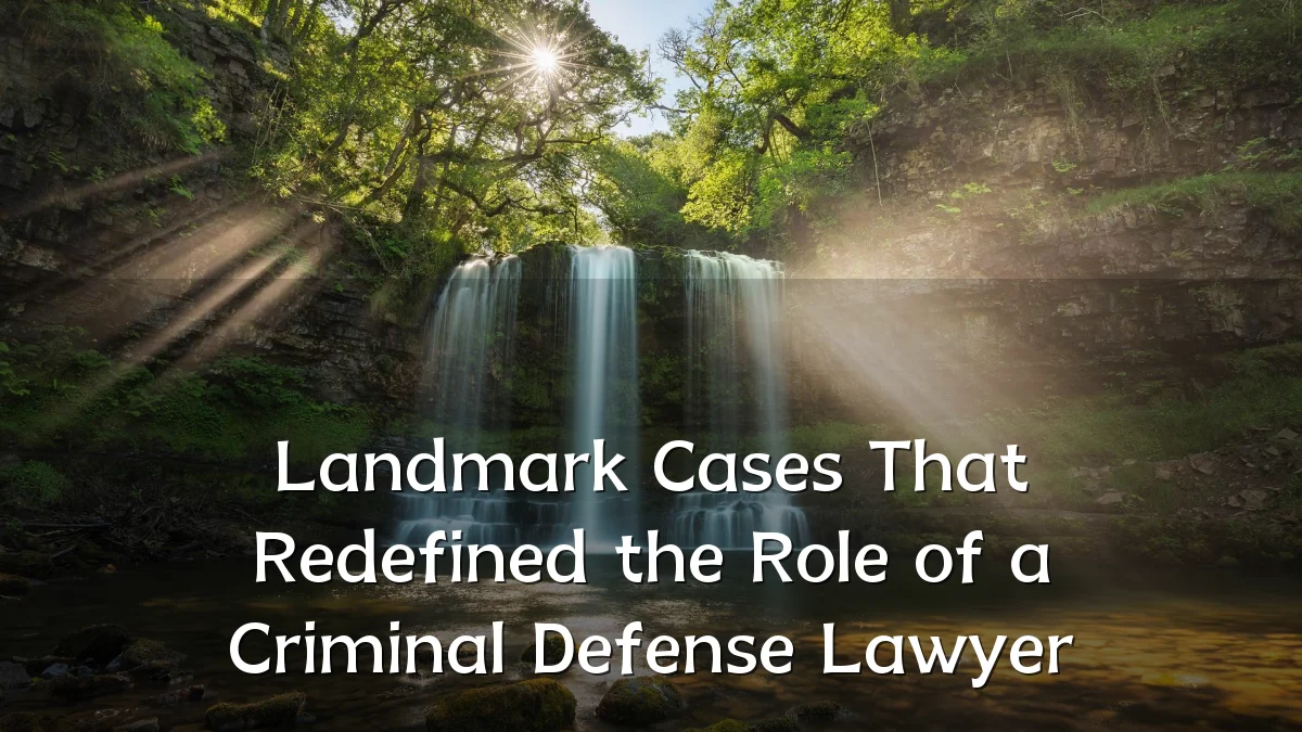 Landmark Cases That Redefined the Role of a Criminal Defense Lawyer