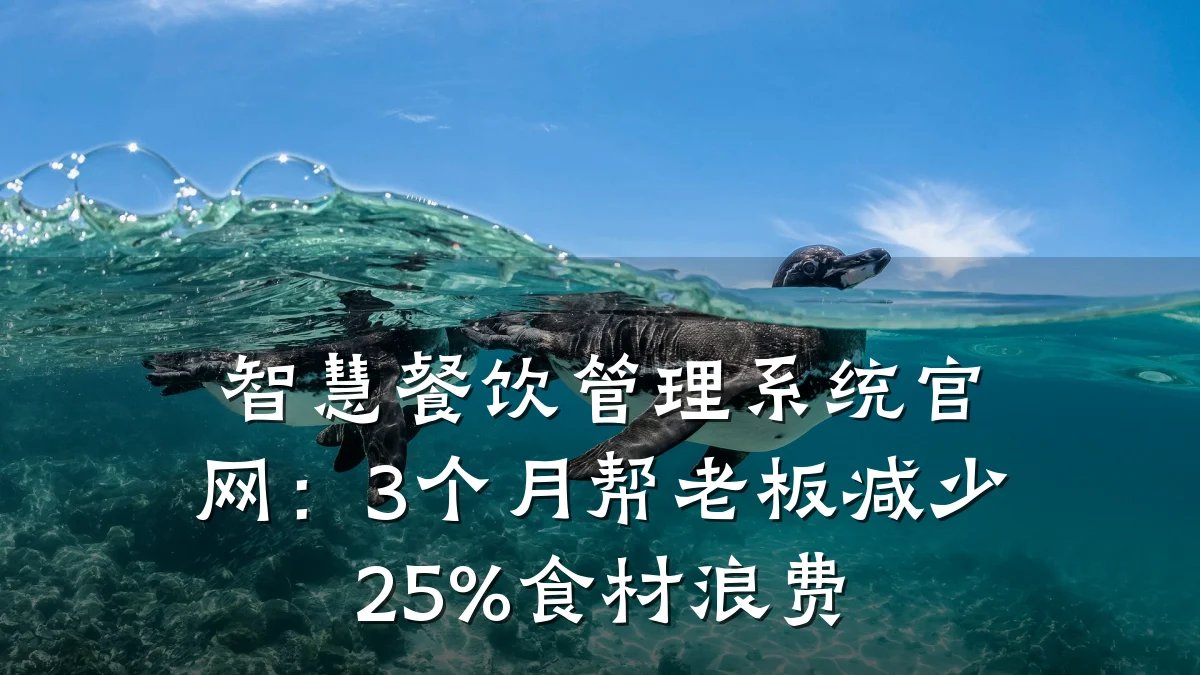 智慧餐饮管理系统官网：3个月帮老板减少25%食材浪费
