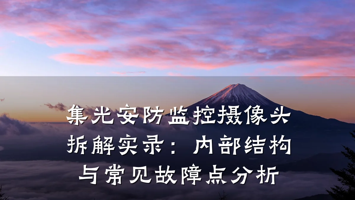 集光安防监控摄像头拆解实录:内部结构与常见故障点分析